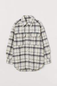 h and m checked shirt jacket