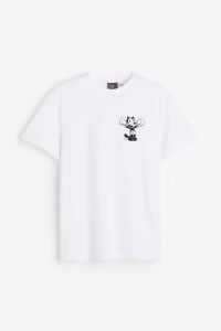 Regular Fit T-shirt - White/Felix the Cat| H&M CN