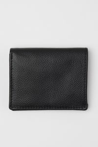 Leather wallet - Black| H&M CN