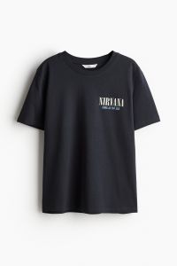 T-shirt with a motif - Dark grey/Nirvana| H&M CN