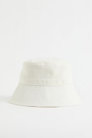 Wide-brimmed bucket hat - Cream| H&M CN