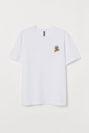 Printed T-shirt White/Brooklyn\'s H&M Finest| - CN