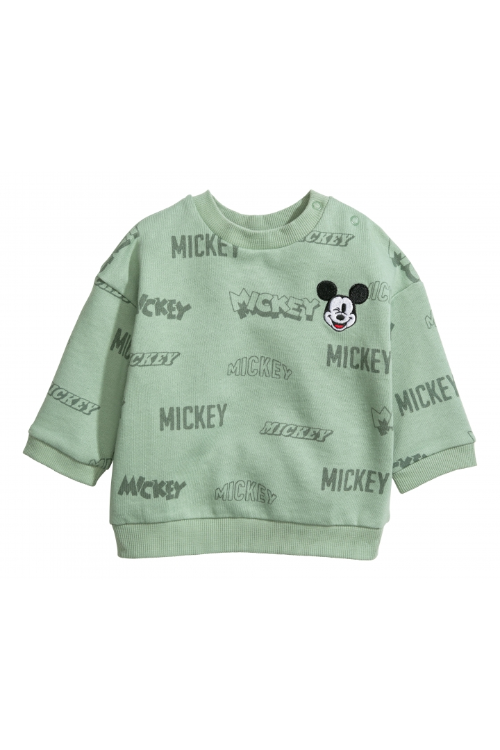 green mickey mouse sweatshirt