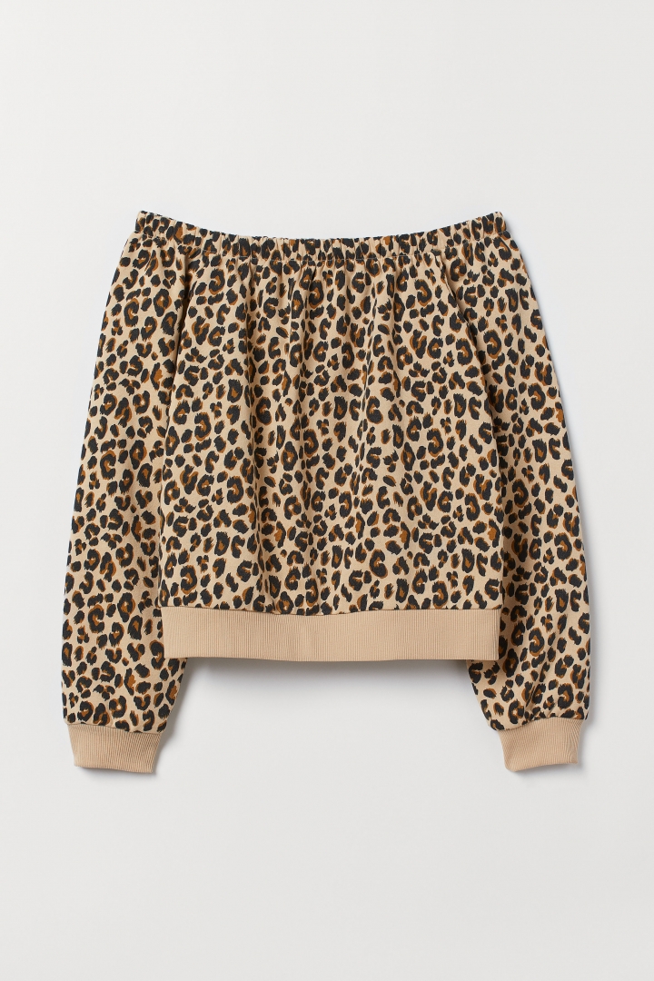 h&m leopard print sweatshirt