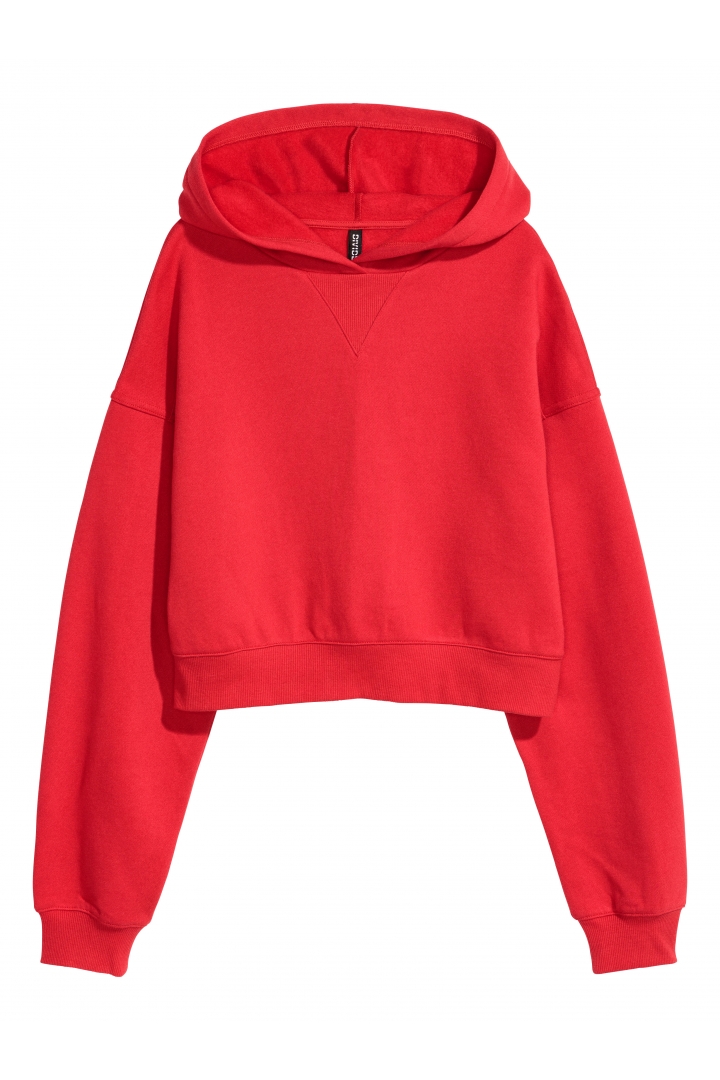 cropped hooded top