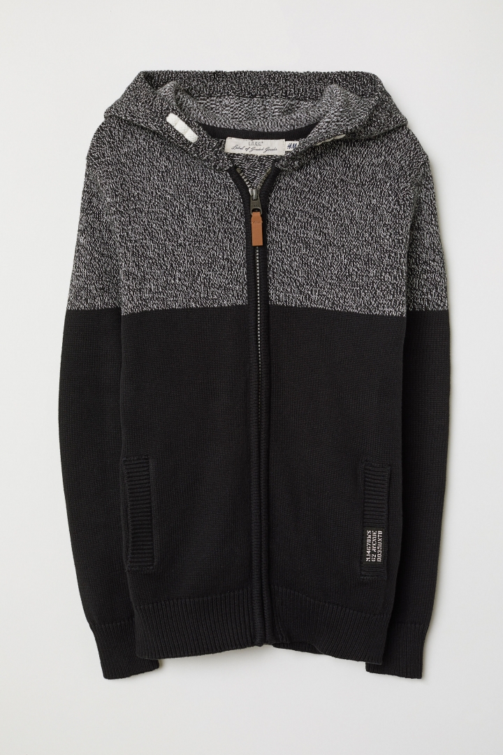 knitted hooded jacket