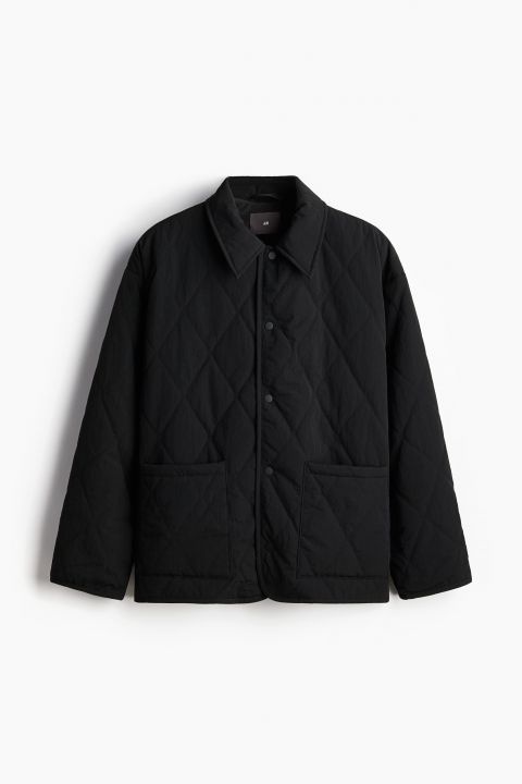 Loose Fit Water-repellent coach jacket - Dark blue/Breathe| H&M CN