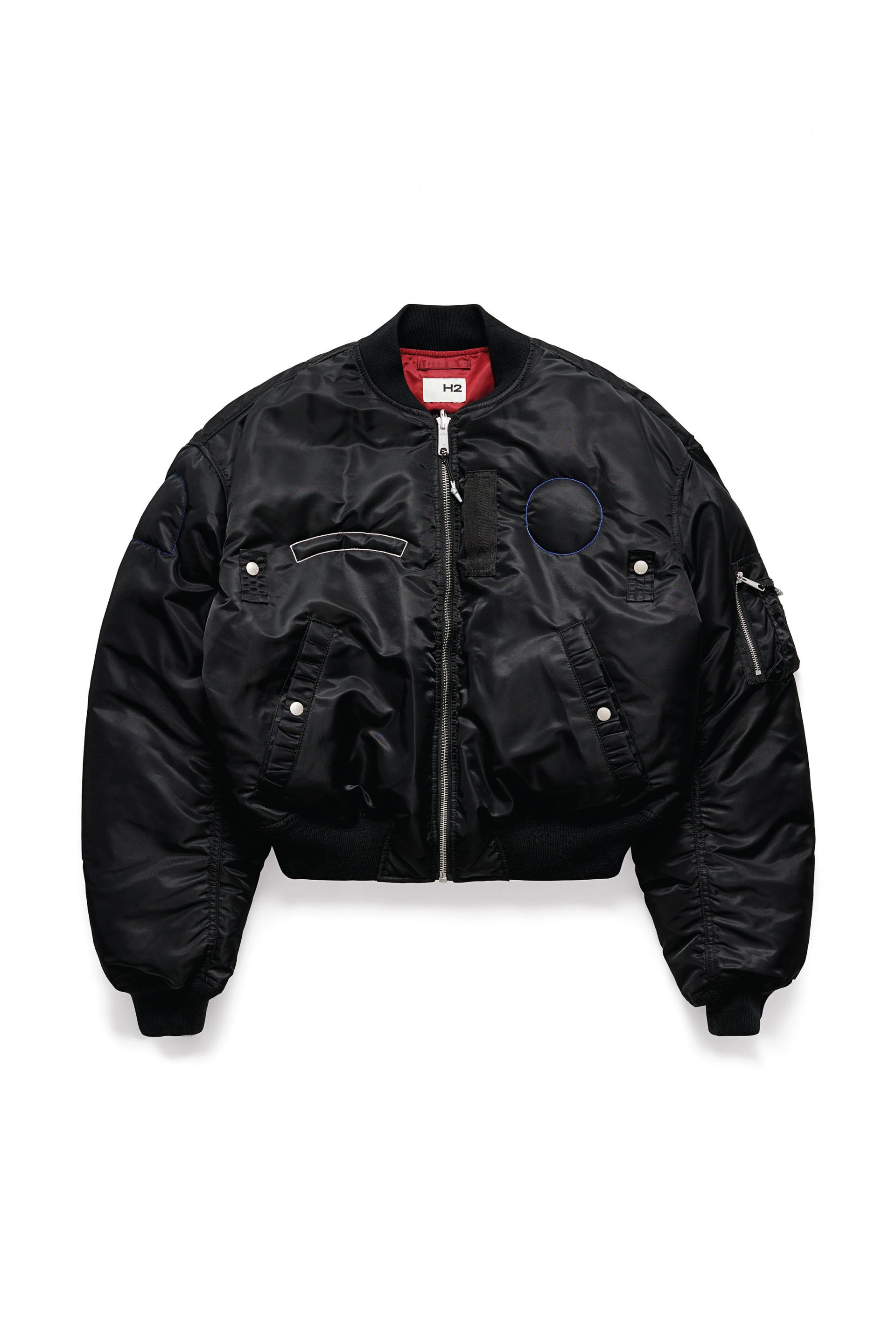 Reversible bomber jacket Black Burgundy H M CN