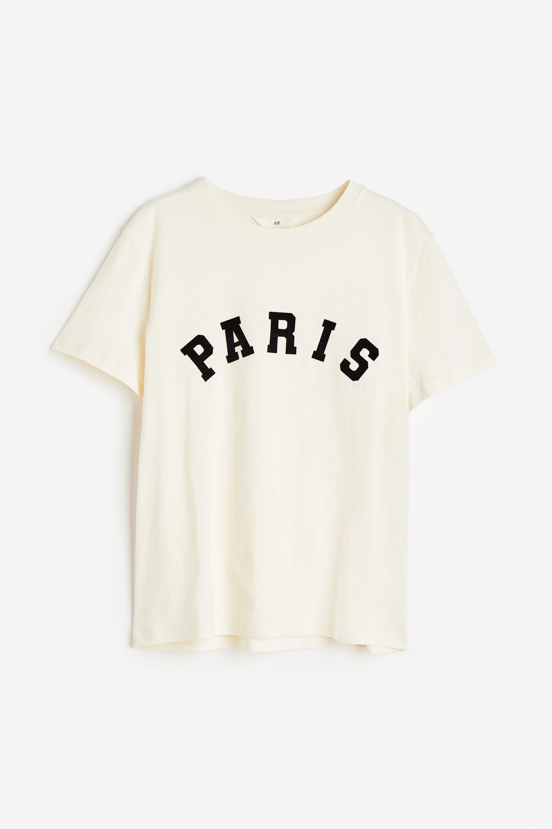 Printed T-shirt - Cream/Paris| H&M CN