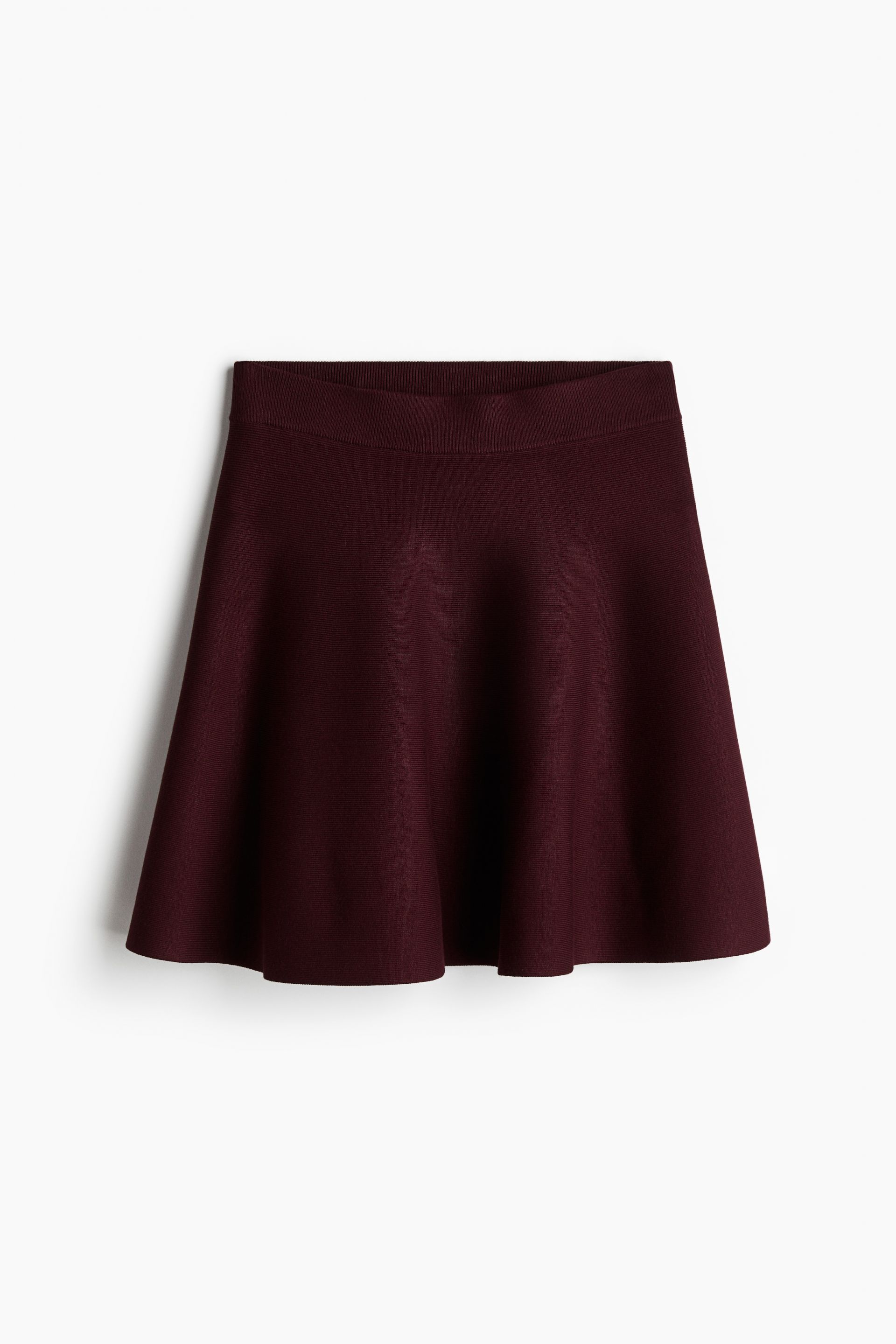 Flared knitted skirt Burgundy H M CN