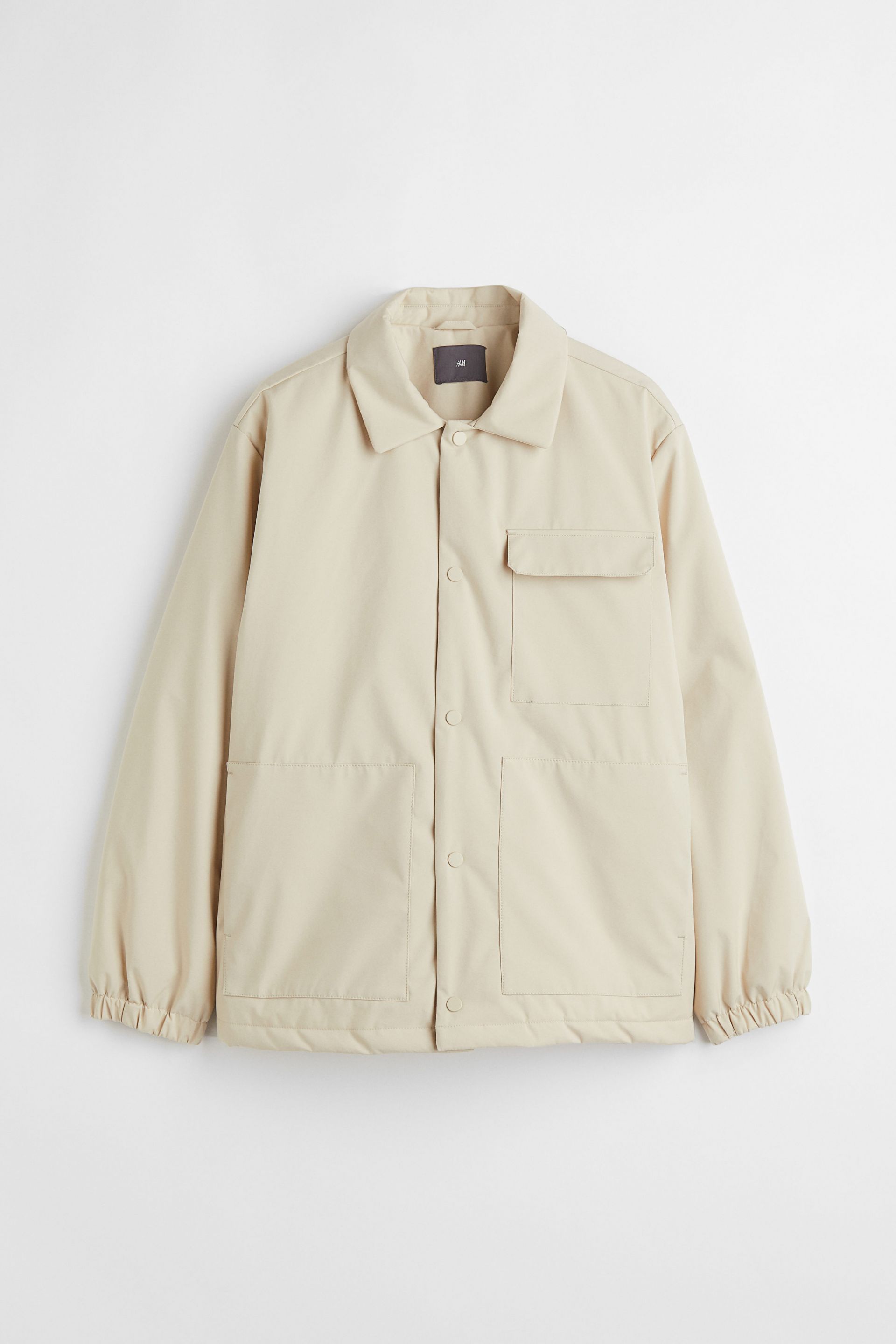 Padded coach jacket - Light beige| H&M CN