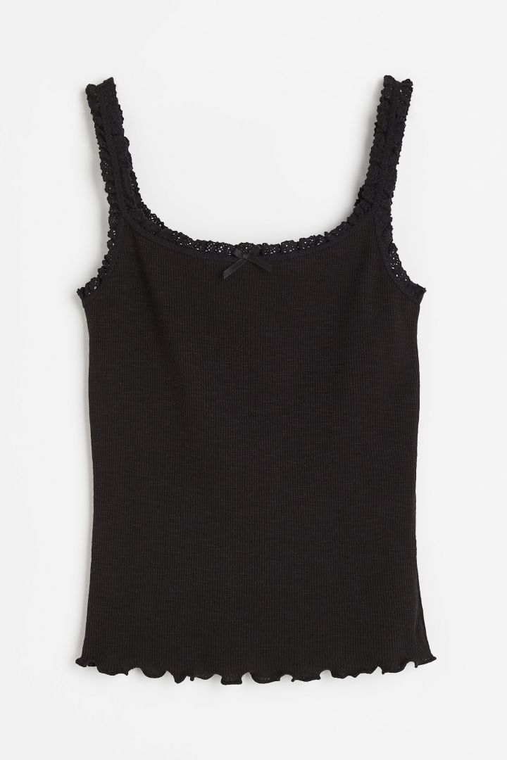 H&M Sleeveless Lace Panel Embellished Stretch Cameroon