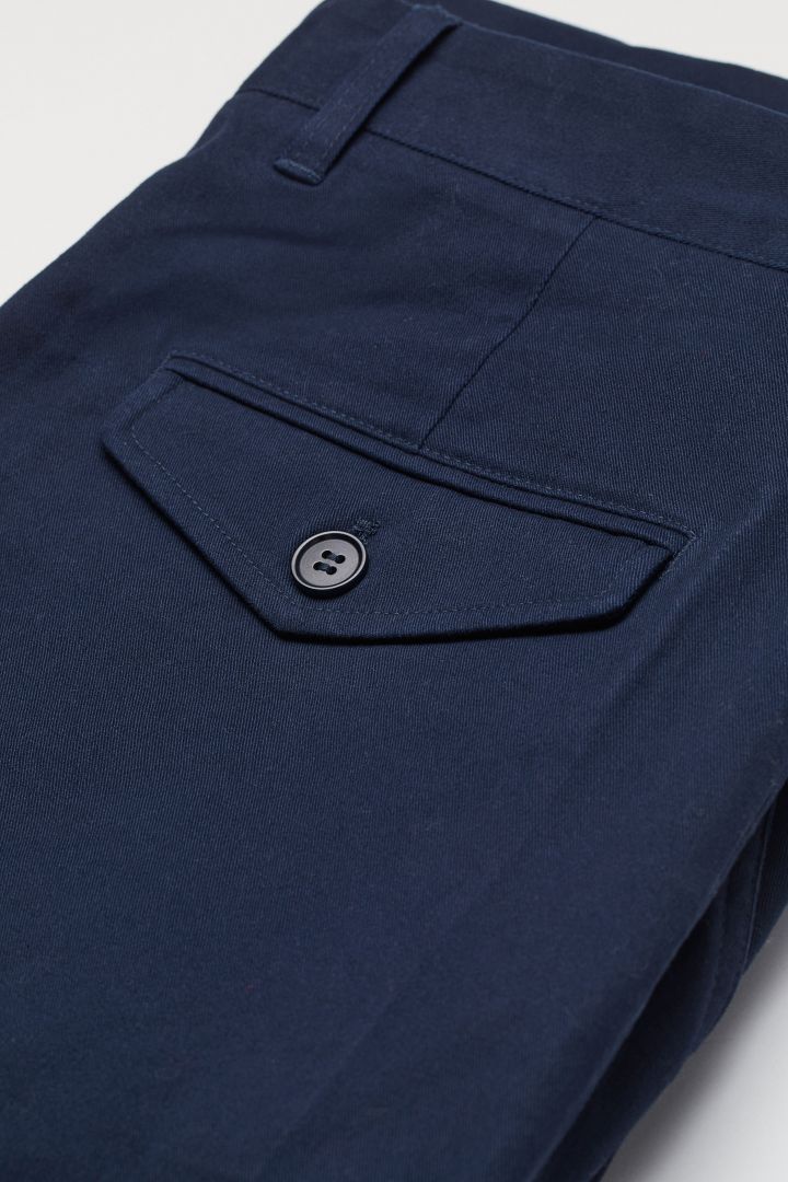 skinny fit navy chinos