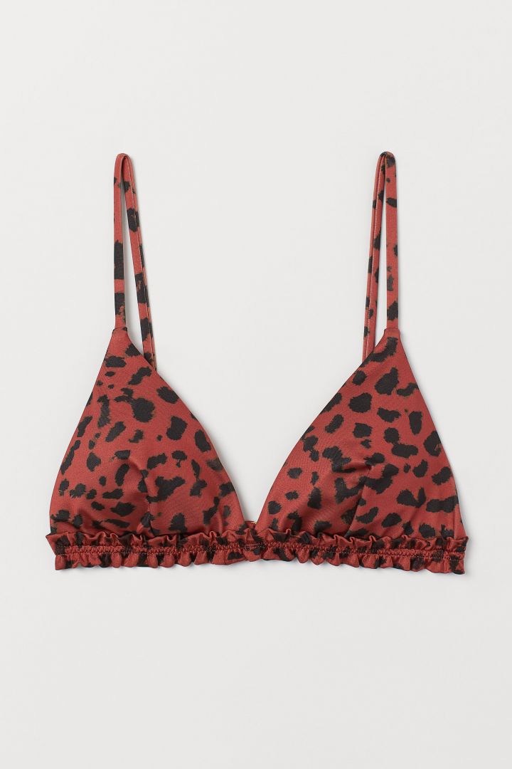 red leopard print bikini