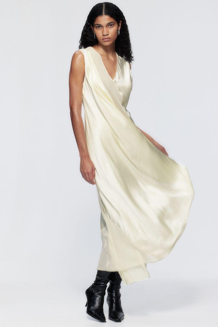 Silk clearance dress cream