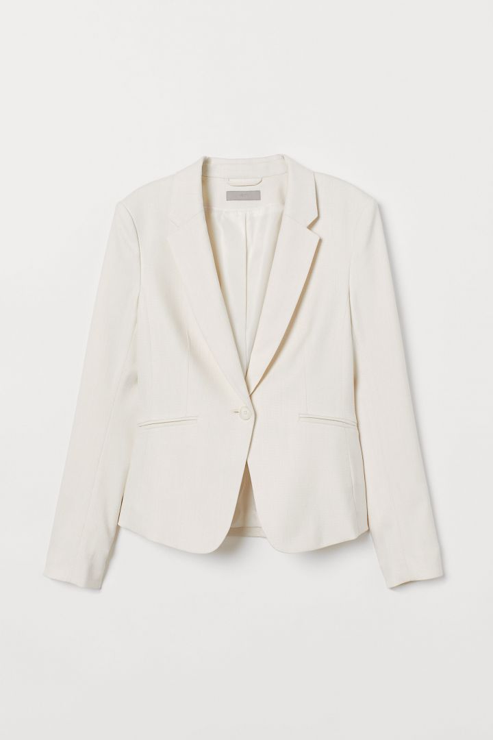 cream blazer h&m