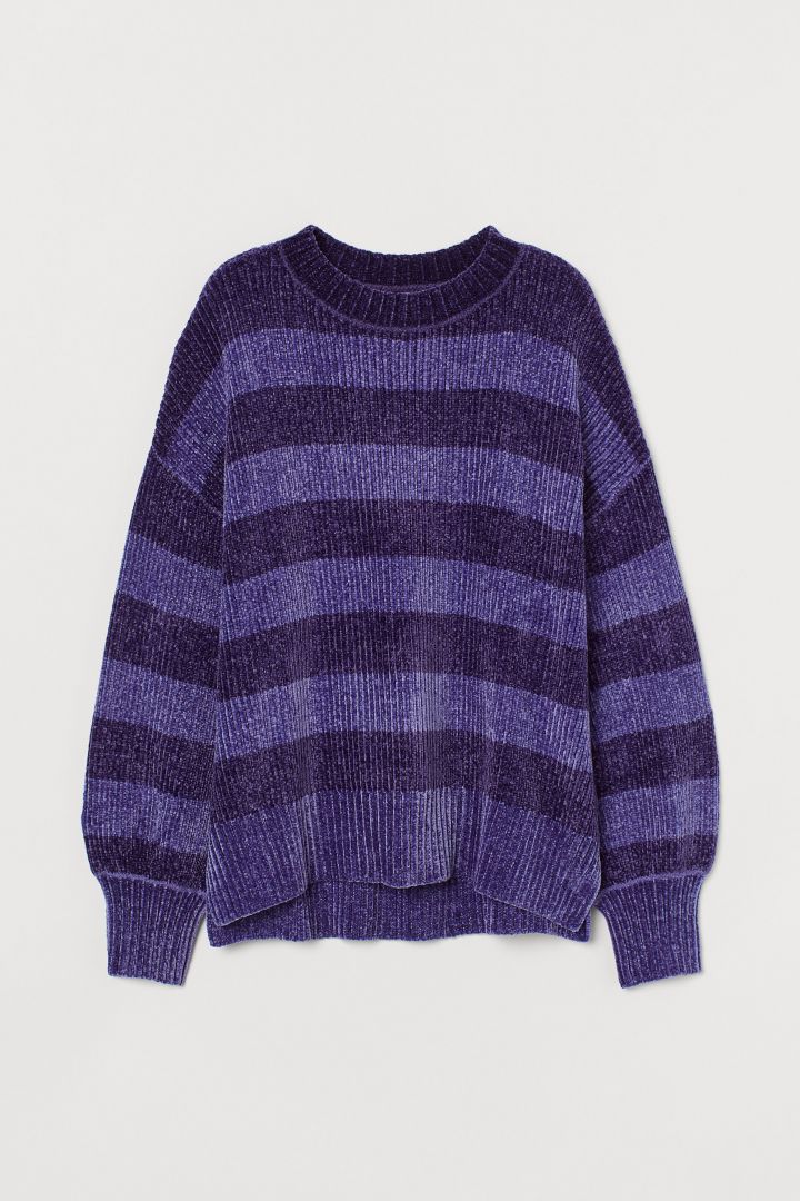 oversized purple jumper