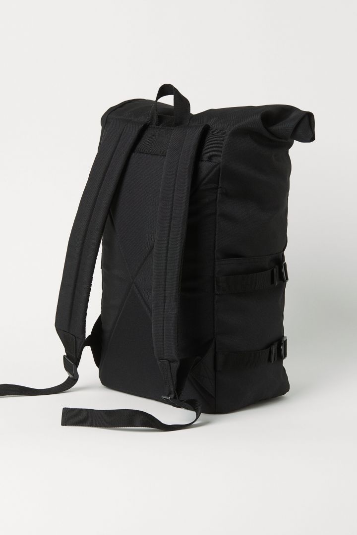 Roll-top backpack - Black| H&M CN