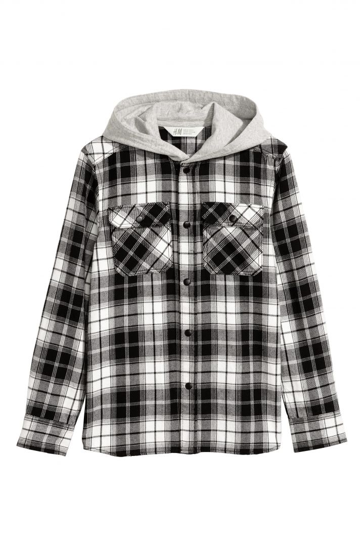 Hooded sales flannel h&m