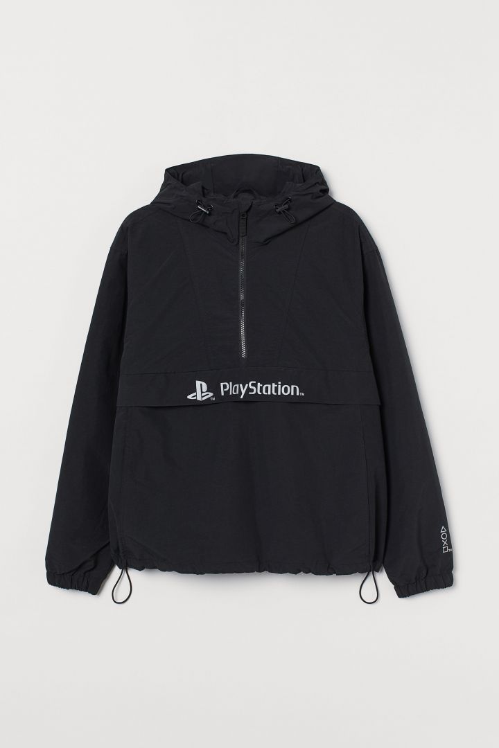 Printed windbreaker - Black/PlayStation| H&M CN