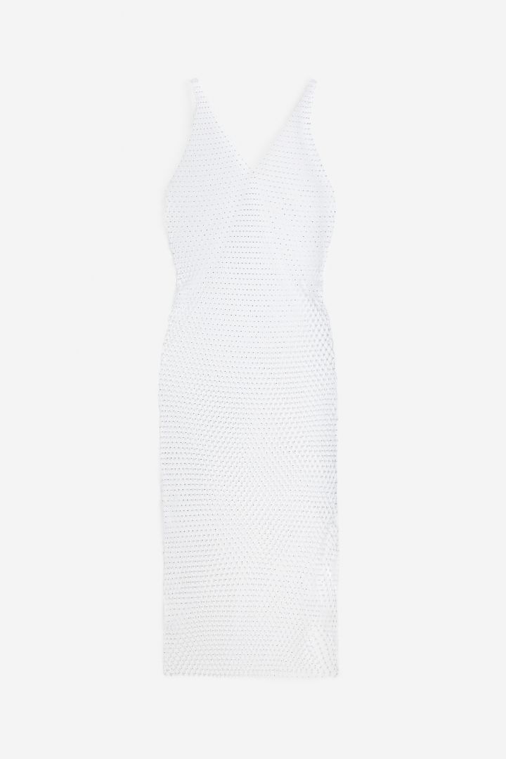 Rhinestone-embellished Net Dress