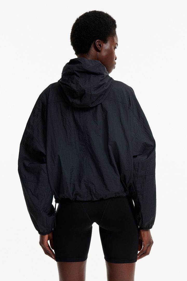 Water-repellent popover jacket - Black