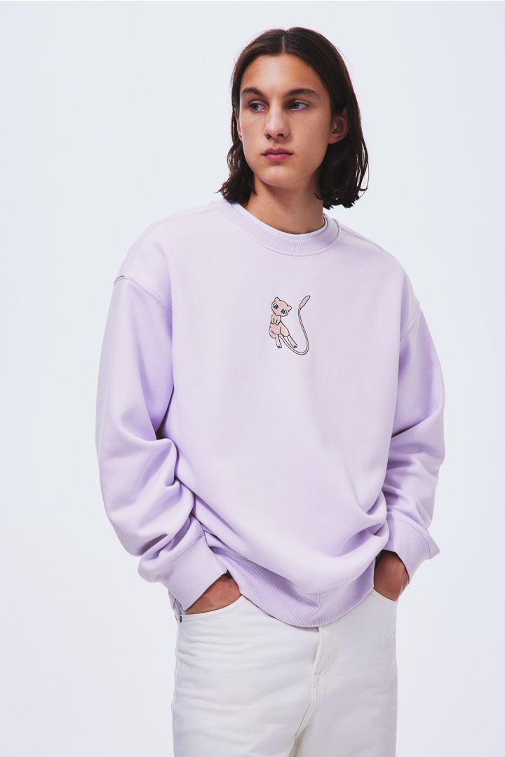Loose Fit Sweatshirt - Light purple/Pokémon| H&M CN