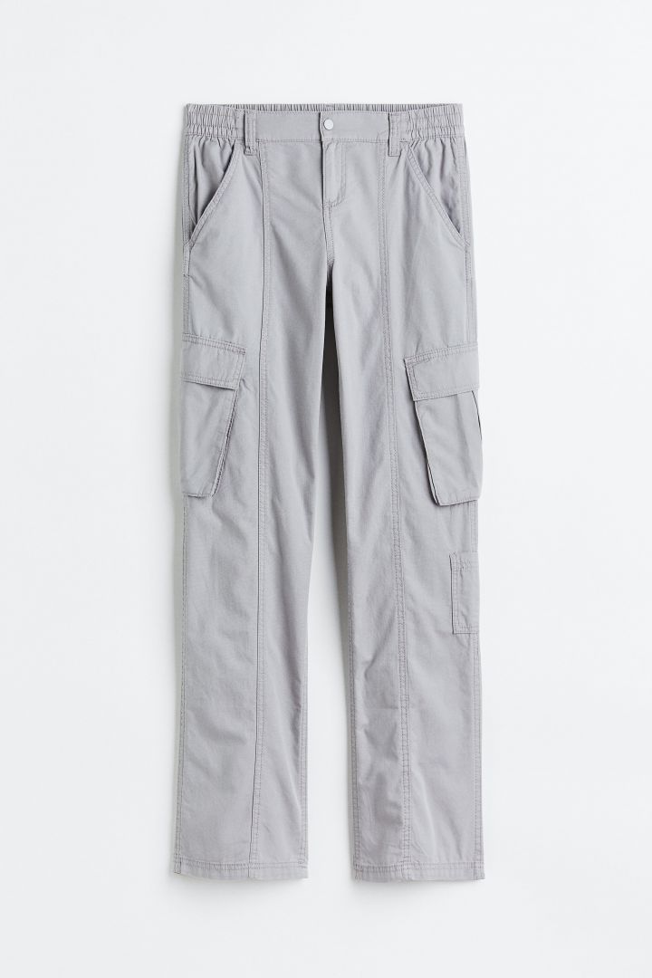 H&M Women Pure Cotton Canvas Cargo Trousers - Price History