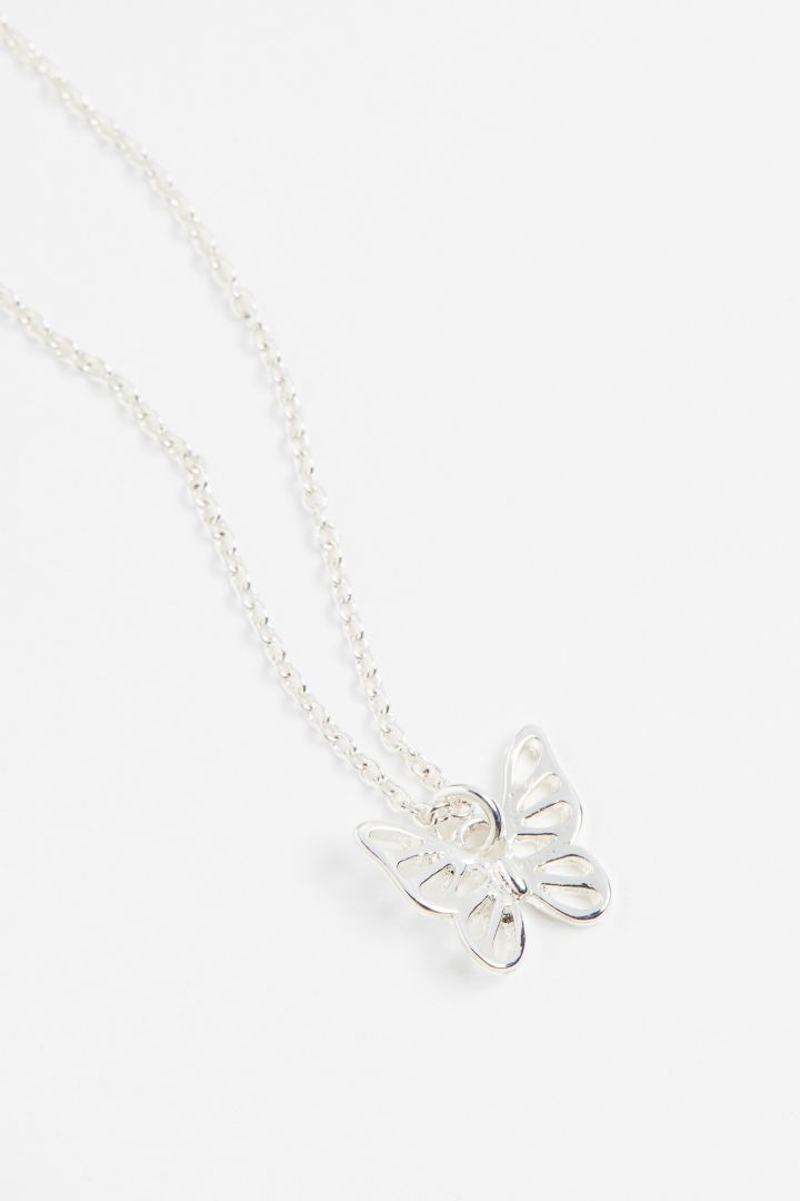 Sterling Silver Initial M Necklace by Philip Jones Jewellery