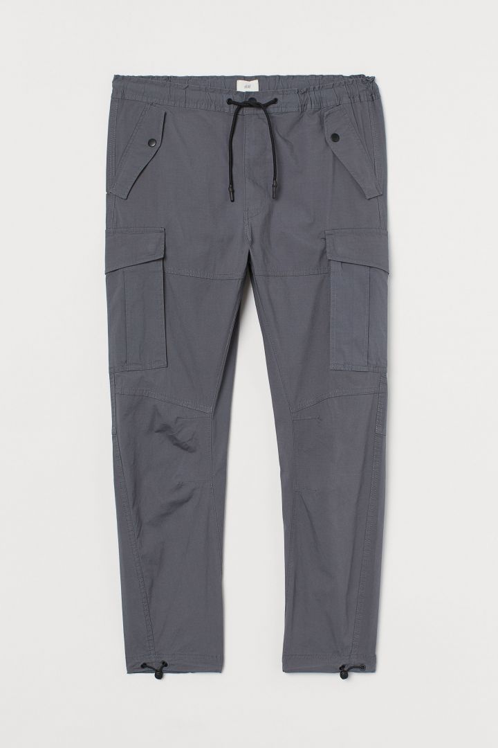 dark grey cargo trousers
