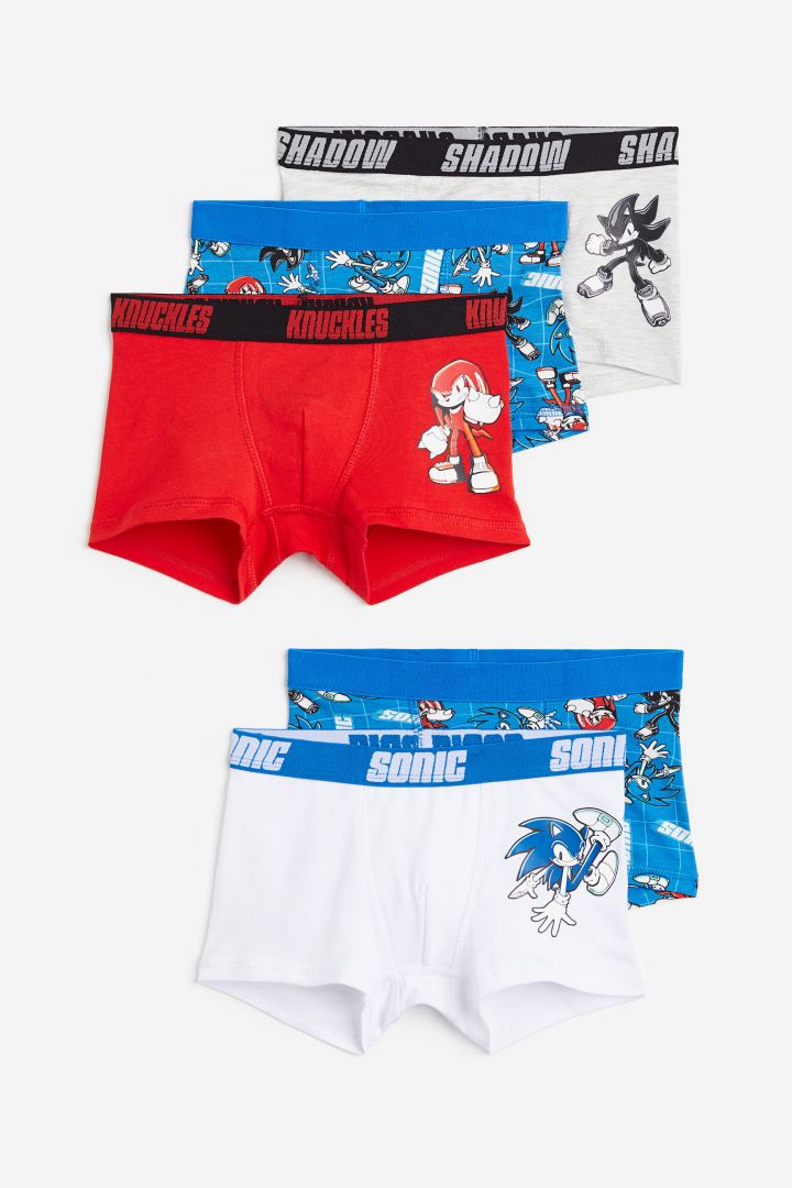 5-pack boxer shorts - Blue/Sonic the Hedgehog| H&M CN