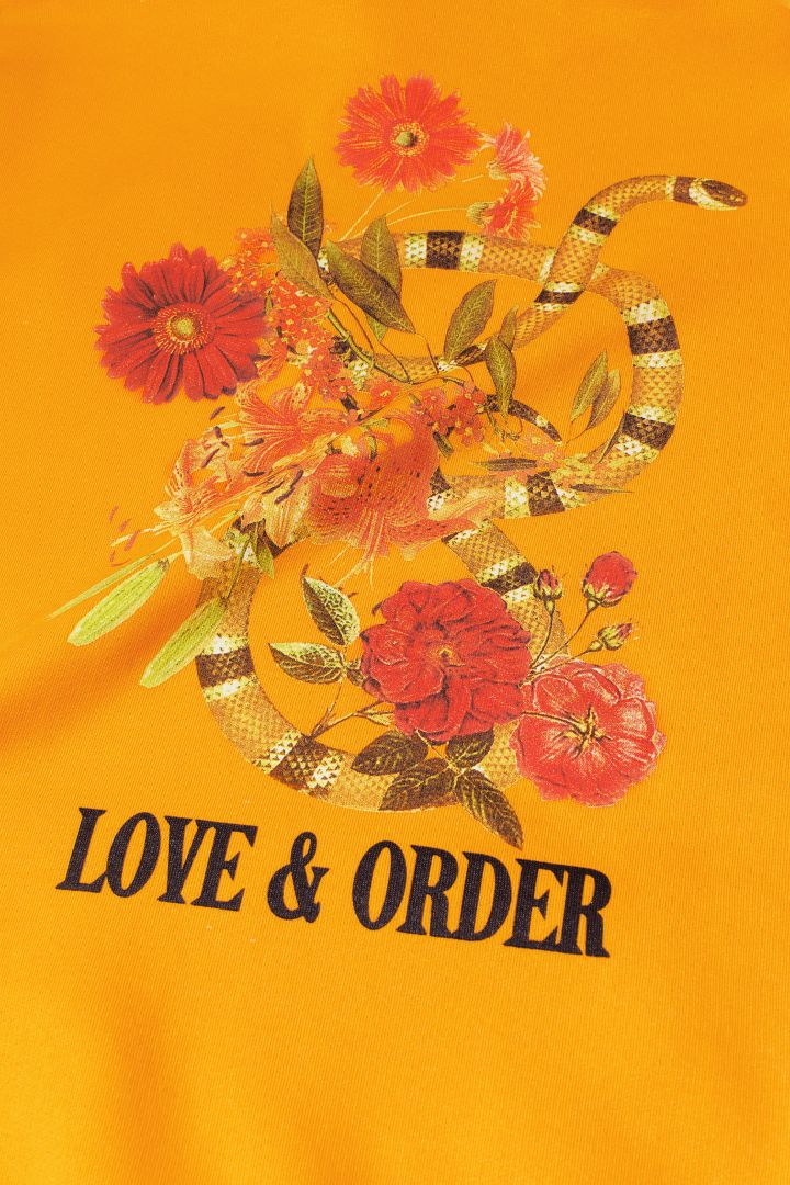 Hoodie Yellow Love Order H M Cn