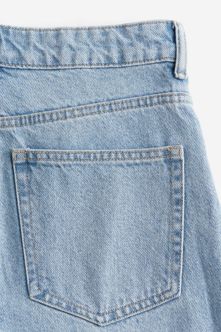 Straight High Jeans - Light denim blue| H&M CN