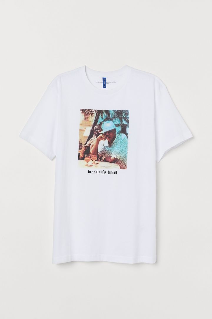 Printed T-shirt - Finest| White/Brooklyn\'s CN H&M