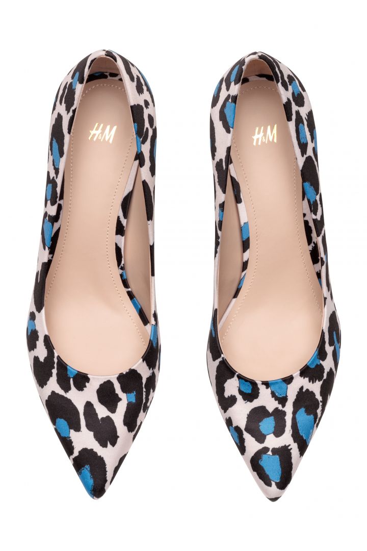 Court shoes - Blue/Leopard print| H&M CN