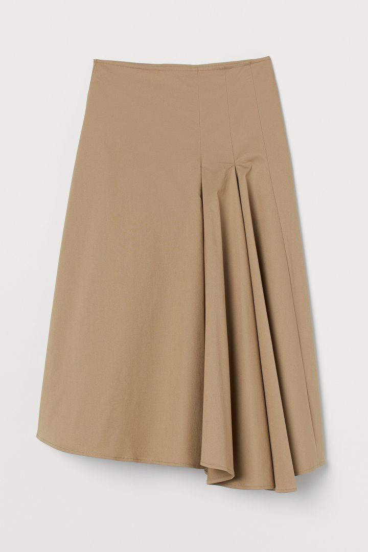 Asymmetric skirt Beige H M CN