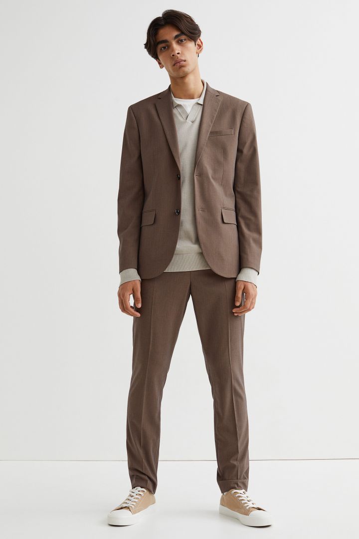 dark brown suit trousers