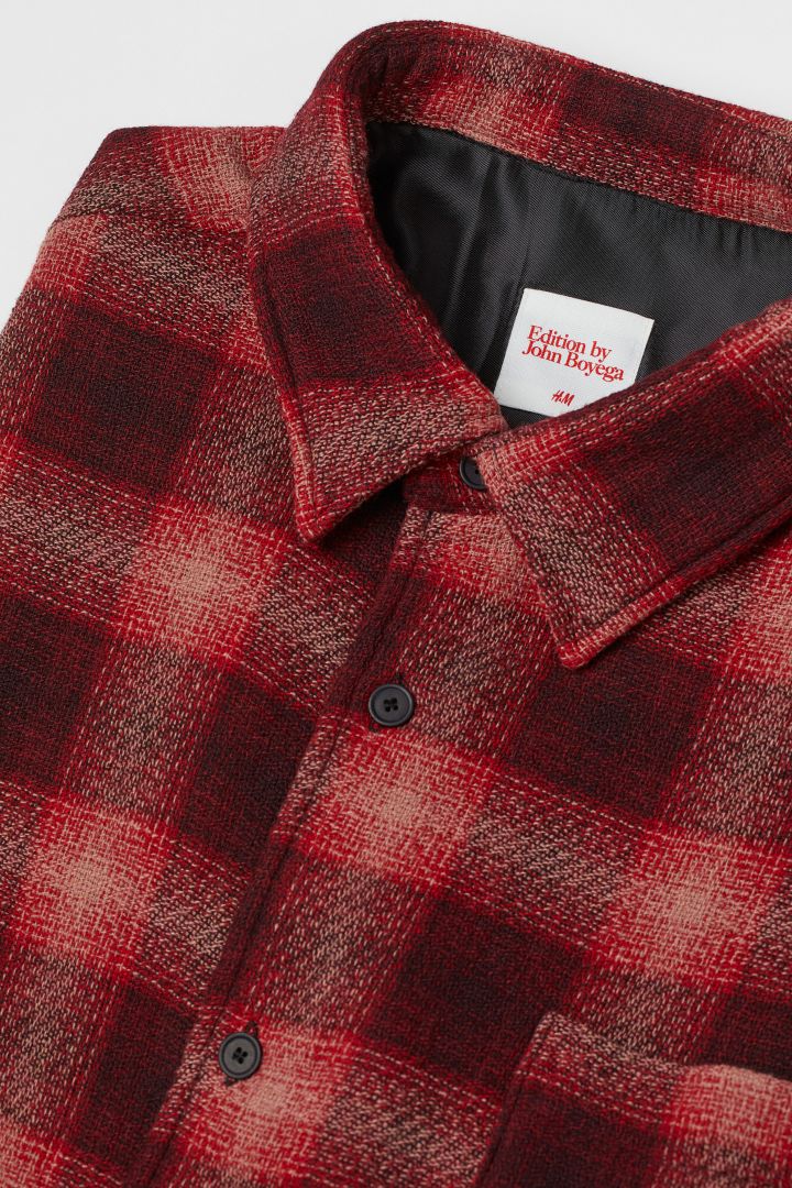 H&m red outlet shirt