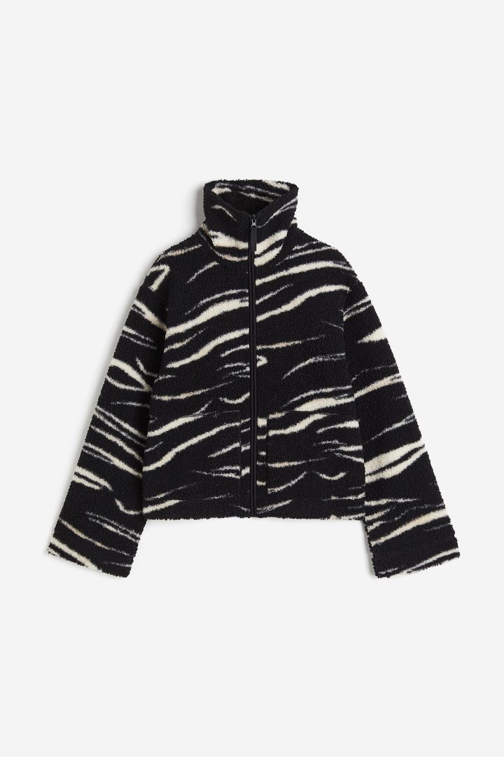Teddy jacket - Black/Zebra print| H&M CN
