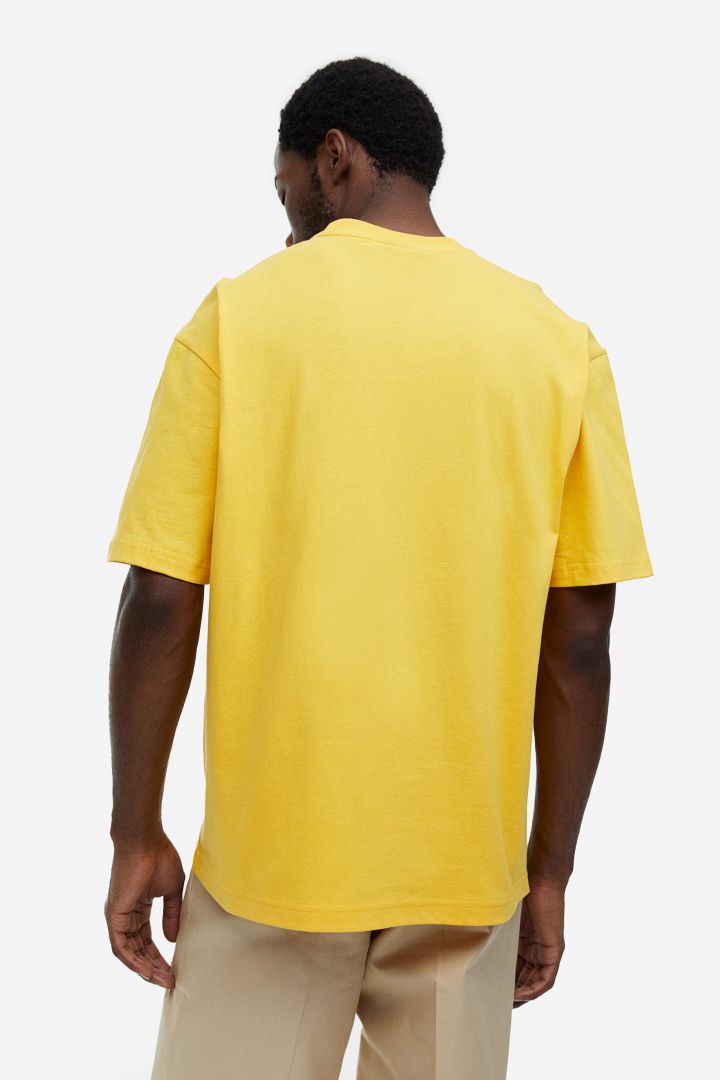 Relaxed Fit Printed T-shirt - Yellow/Keith Haring| H&M CN