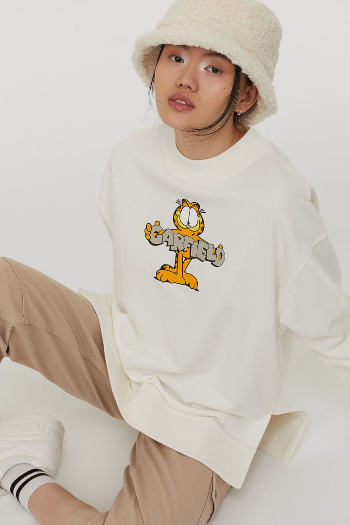 garfield sweatshirt h&m