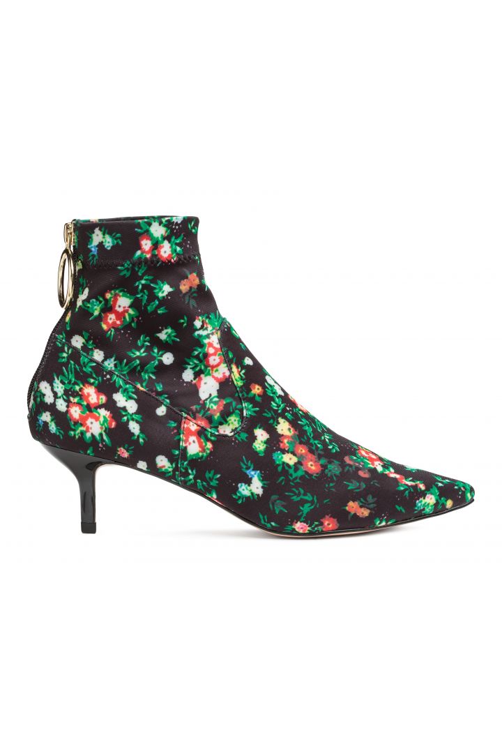 h&m floral boots