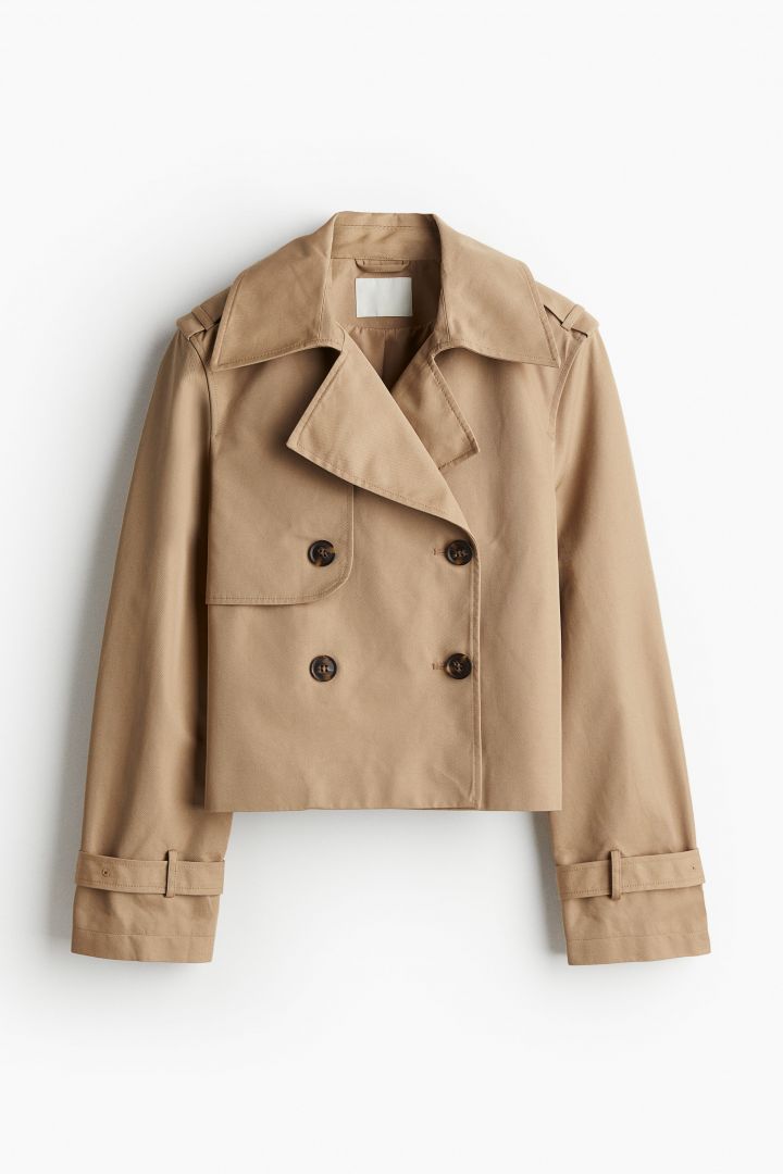 Trench-look jacket - Dark beige| H&M CN