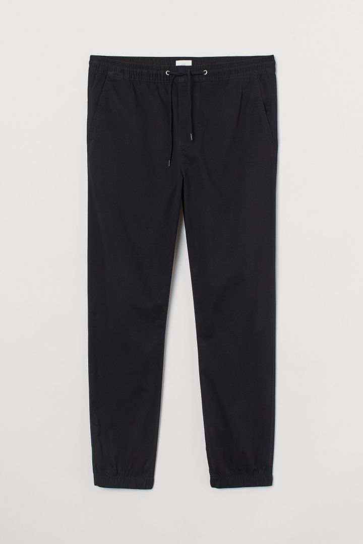 brushed cotton twill joggers