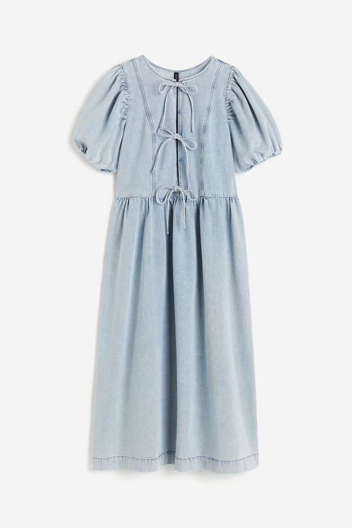 H&m white hot sale denim dress