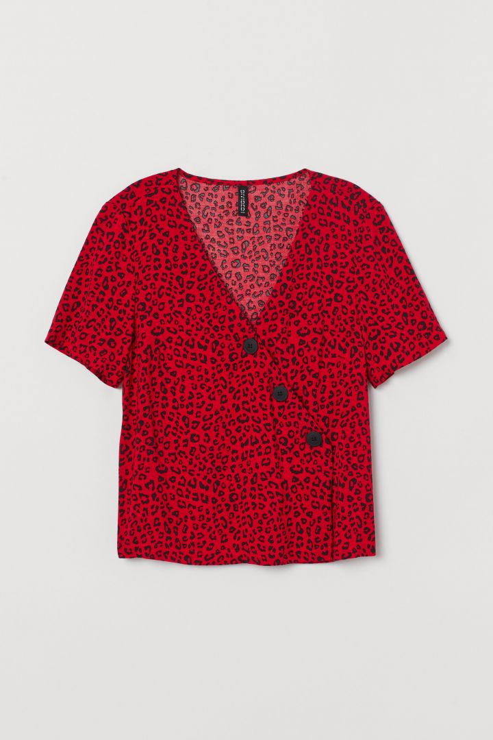 red leopard blouse