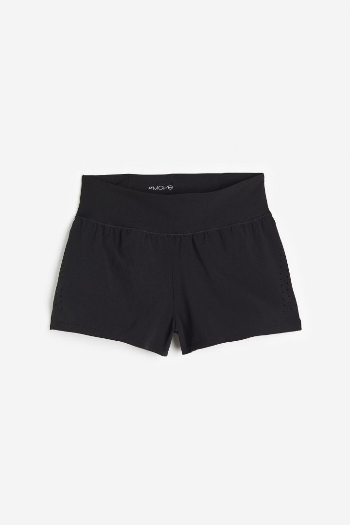 DryMove™ Double-layered sports shorts - Black