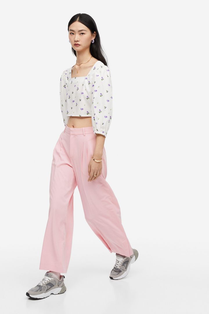 Alexander McQueen Tailored Wool Slim-Leg Trousers in Pink — UFO No More