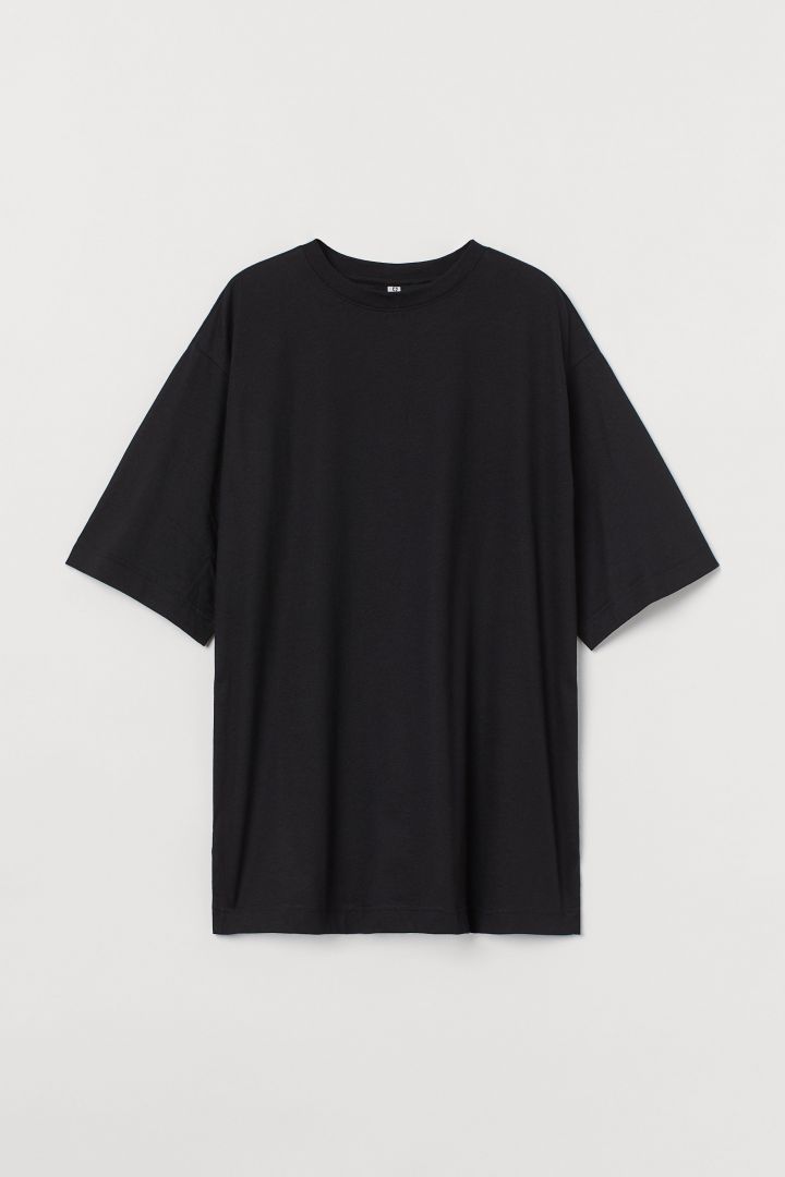 Oversized T-shirt - Black| H☀M CN