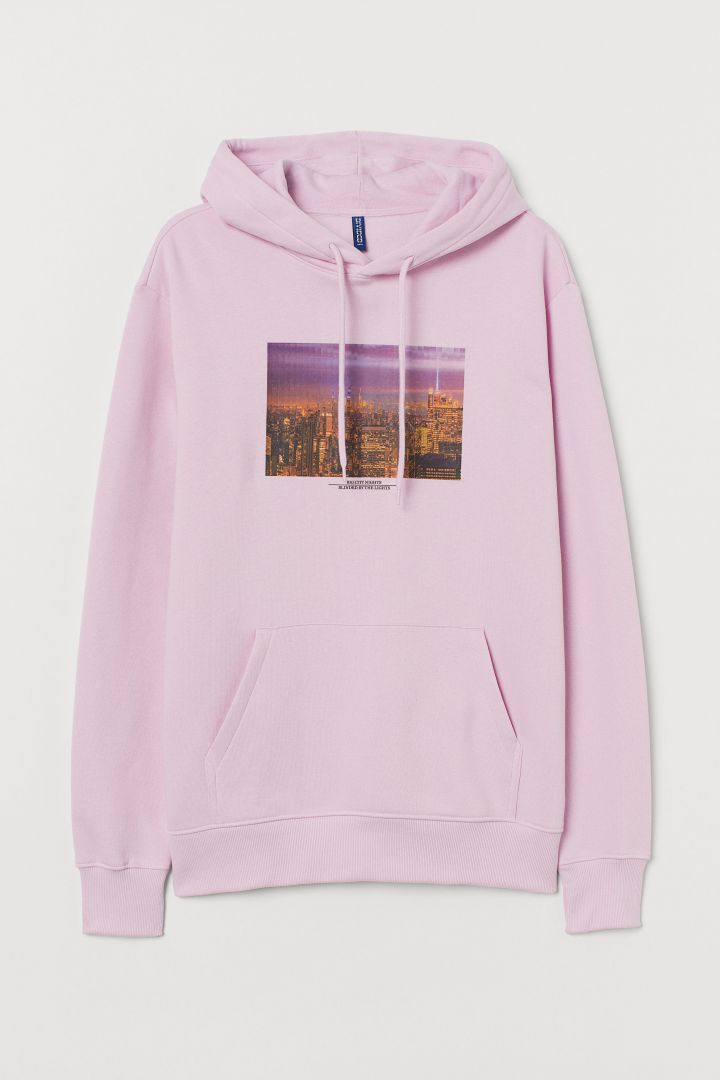 pink hoodie h&m